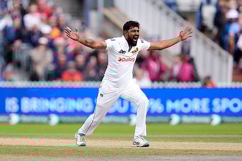 England vs Sri Lanka 1st Test, 3rd Day: Sri Lanka's Prabath Jayasuriya appeals for a wicket